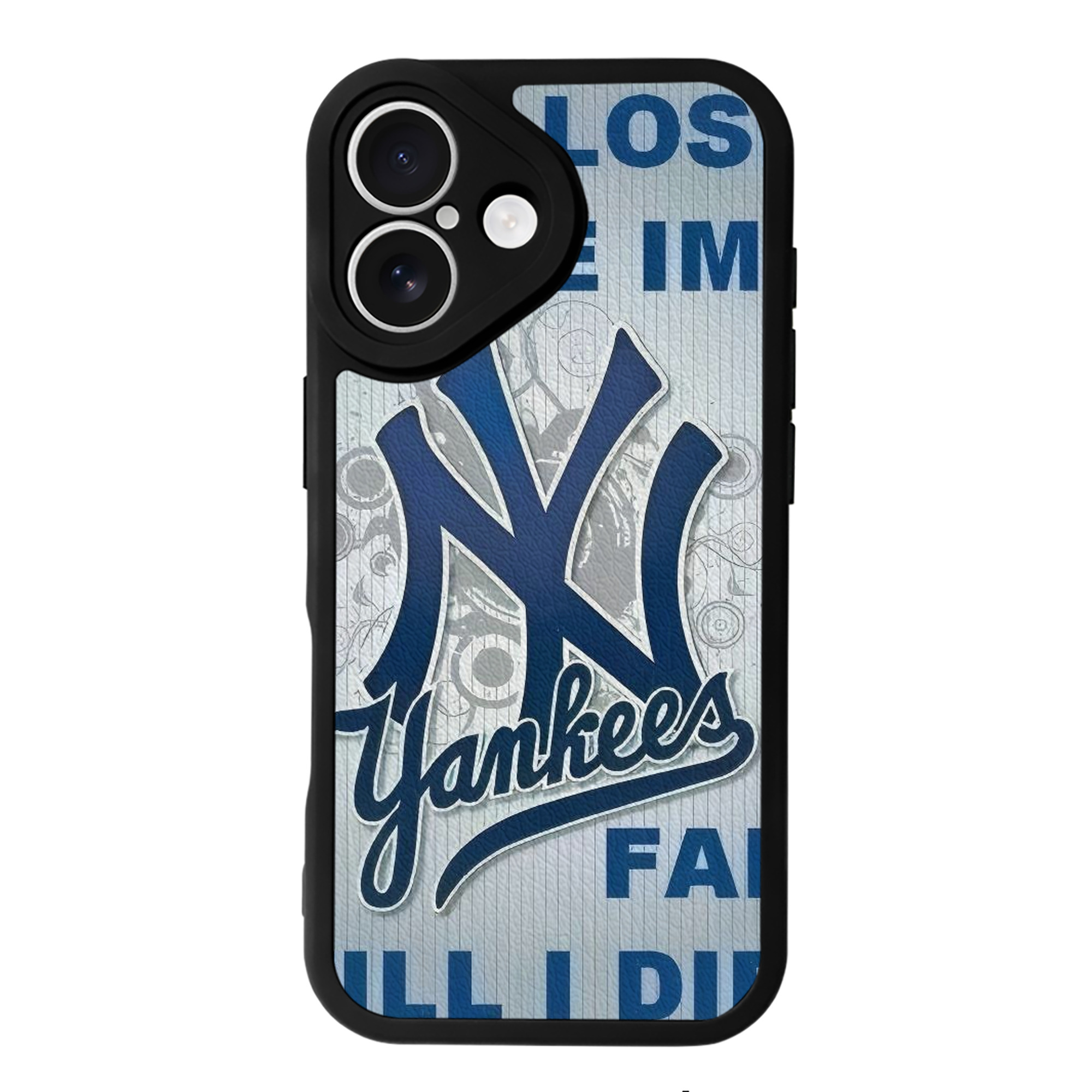New York Yankees 100 IPhone 16 Silicone Leather Case – UV Print, Lambskin Texture – Perfect Fit, Wireless Charging Compatible, Scratch Resistant, Precise Cutouts – Stylish Protection For IPhone 16